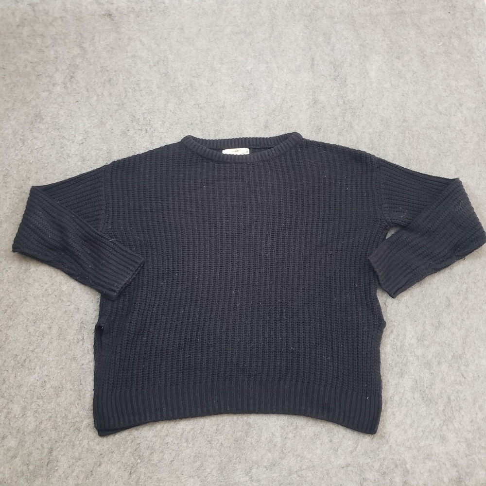 H&M Sweater Womens Small Black Long Sleeve Knit Casual Preppy Sweatshirt Ladies